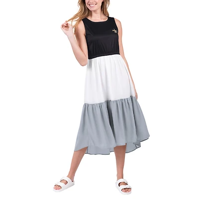 Robe pour femme G-III 4Her by Carl Banks Noir/Gris New Orleans Saints 12th Inning Colorblock