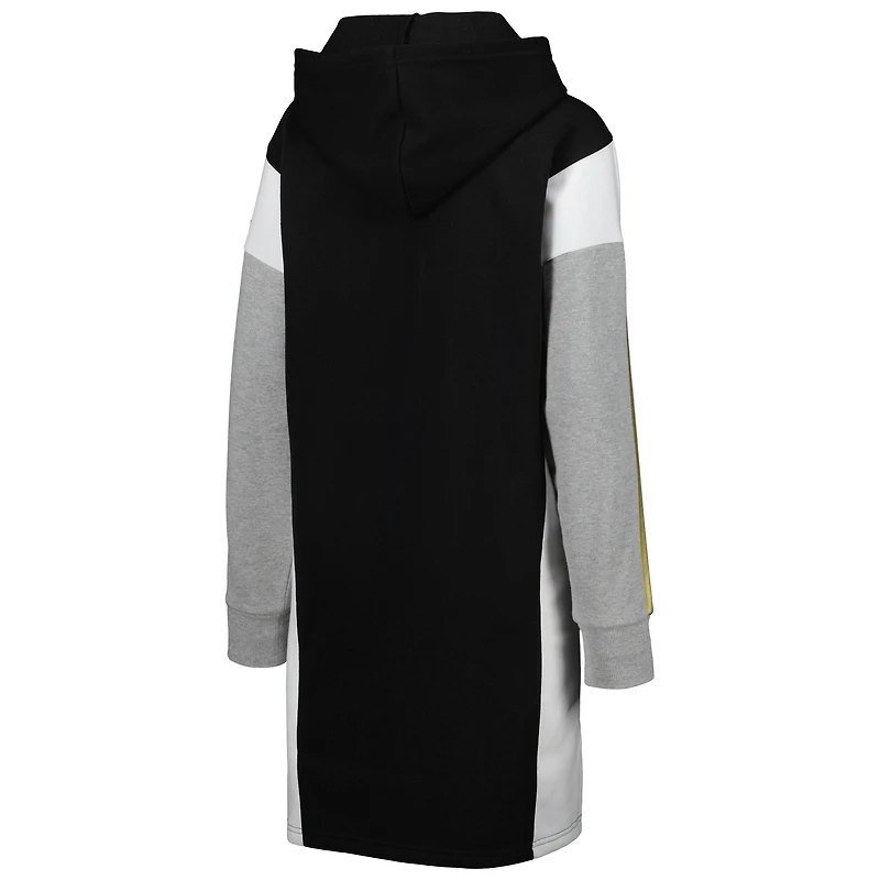 Women's G-III 4Her by Carl Banks Black New Orleans Saints Bootleg Long Sleeve Hoodie T-Shirt Dress