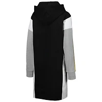 Women's G-III 4Her by Carl Banks Black New Orleans Saints Bootleg Long Sleeve Hoodie T-Shirt Dress