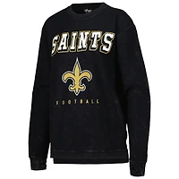 Women's G-III 4Her by Carl Banks Black New Orleans Saints Comfy Cord Pullover Sweatshirt