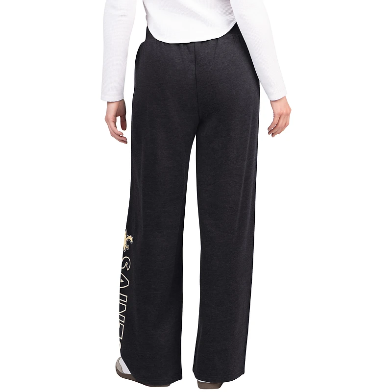 Pantalon de survêtement large noir G-III 4Her pour femme par Carl Banks, motif New Orleans Saints Field