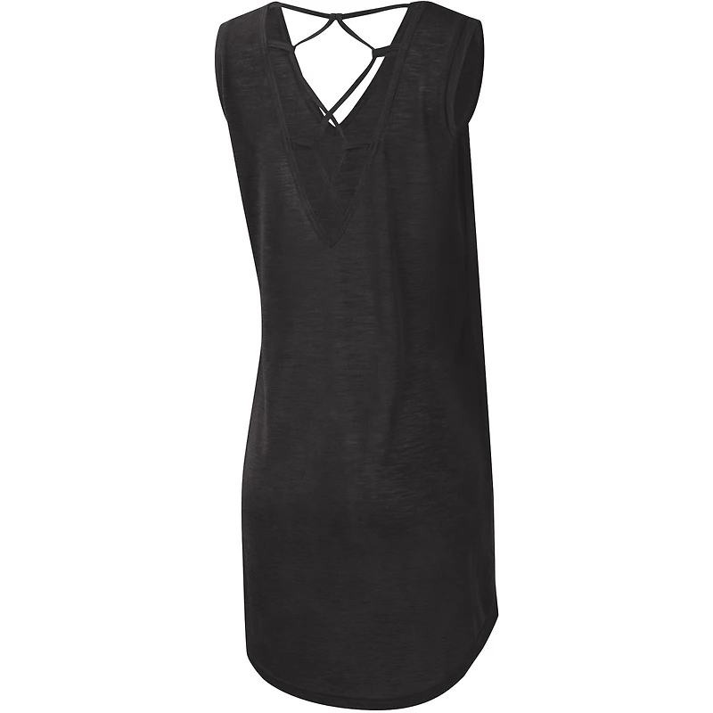 Robe de plage G-III 4Her pour femme par Carl Banks, noire, à col en V, motif match des Saints La Nouvelle-Orléans