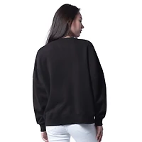 Women's G-III 4Her by Carl Banks Black New Orleans Saints Oversized Feud Sweatshirt