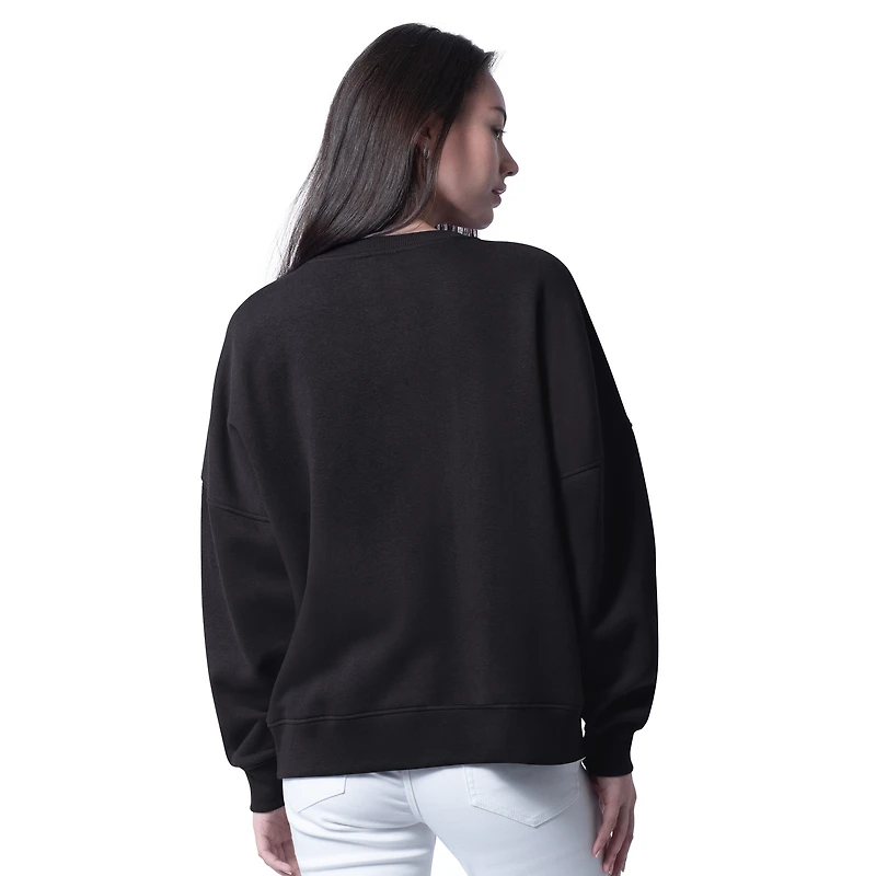 Women's G-III 4Her by Carl Banks Black New Orleans Saints Oversized Feud Sweatshirt