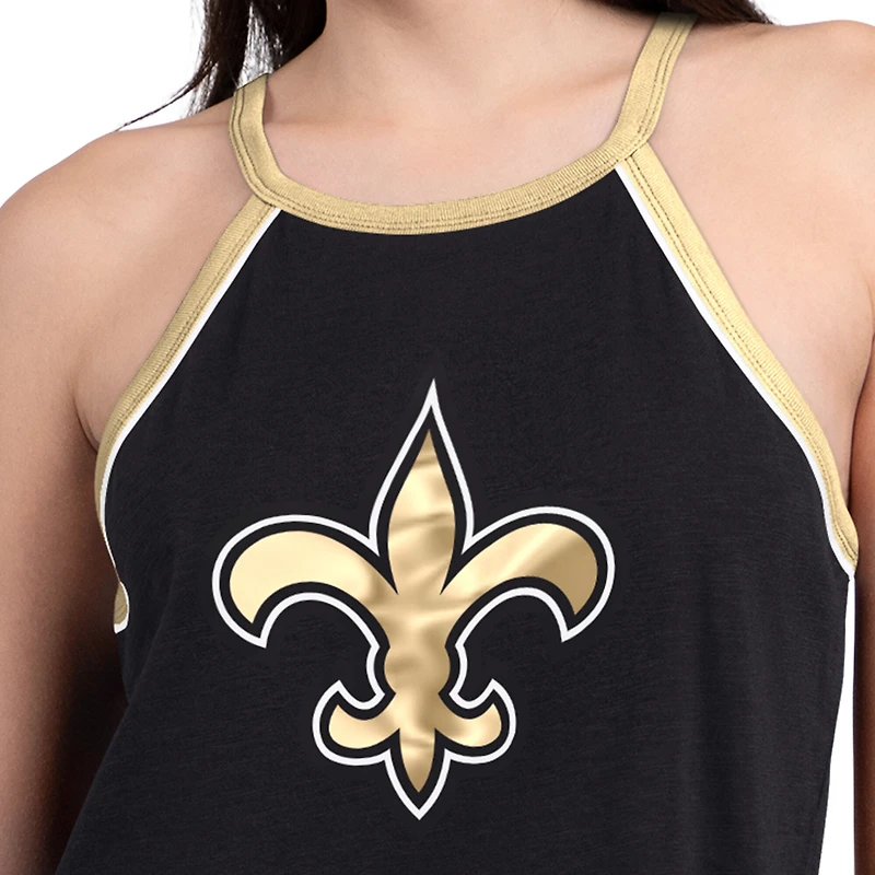 Women's G-III 4Her by Carl Banks  White New Orleans Saints Redemption Win Slub Tank Top