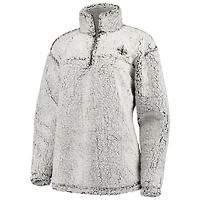veste G-III 4Her by Carl Banks grise pour femme New Orleans Saints Sherpa à fermeture éclair quart de