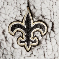 veste G-III 4Her by Carl Banks grise pour femme New Orleans Saints Sherpa à fermeture éclair quart de