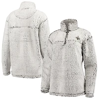 veste G-III 4Her by Carl Banks grise pour femme New Orleans Saints Sherpa à fermeture éclair quart de
