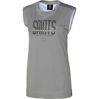 Women's Gray New Orleans Saints No Sweat Tank Top