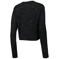 Women's New Era Black Orleans Saints Crop Long Sleeve T-Shirt