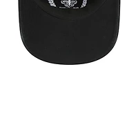 Casquette ajustable New Era noire pour femme, motif feuilles des Saints de la Nouvelle-Orléans 9TWENTY