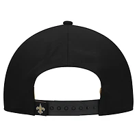 Women's New Era  Black New Orleans Saints  Metallic 9FORTY M-Crown A-Frame Adjustable Hat