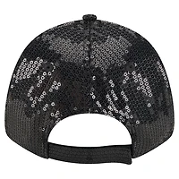 Casquette ajustable New Era 9FORTY à sequins noire des Saints de la Nouvelle-Orléans pour femme