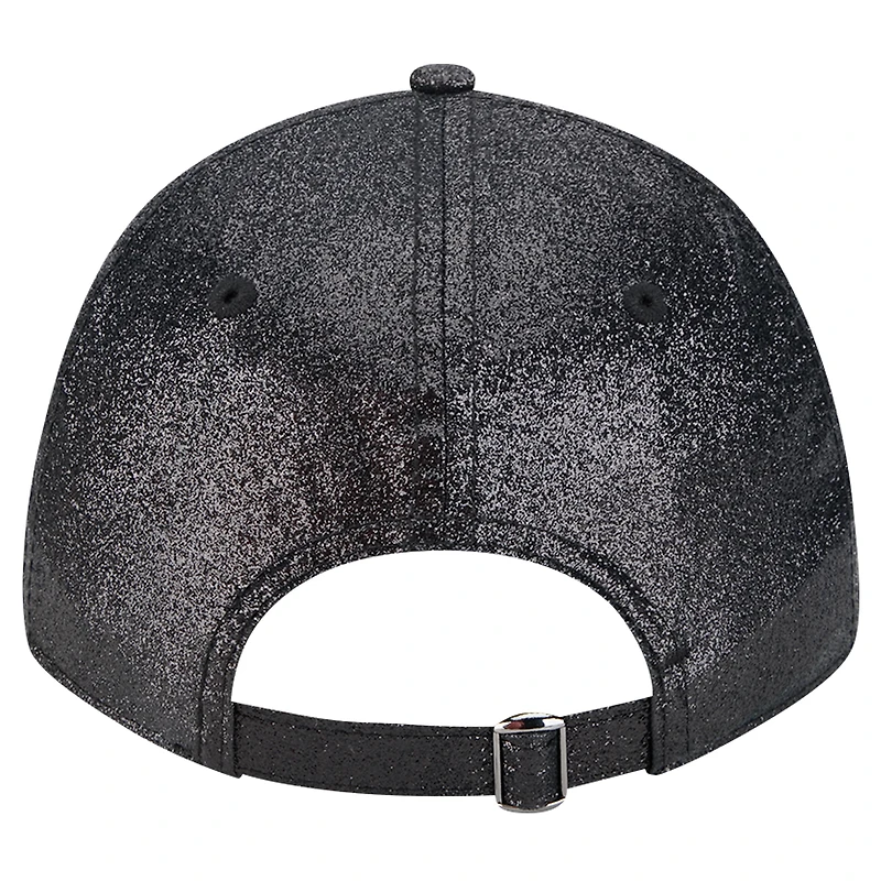 Casquette ajustable New Era 9FORTY scintillante noire New Orleans Saints pour femme