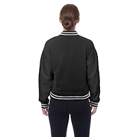 Women's New Era  Black Orleans Saints Throwback Fleece Full-Snap Jacket