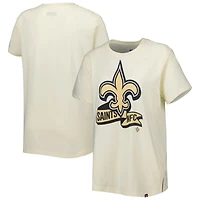 T-shirt New Era crème Orleans Saints Chrome Sideline pour femme