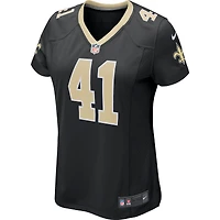 Maillot de match Nike Alvin Kamara noir pour femme des Saints la Nouvelle-Orléans