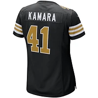 Maillot de joueur Nike Alvin Kamara noir pour femme des Saints la Nouvelle-Orléans