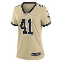 Maillot de joueur remplaçant Nike Alvin Kamara Gold des New Orleans Saints pour femme
