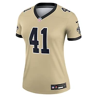 Haut Nike Alvin Kamara Gold New Orleans Saints Gameday Golds Alternate Legend Player Performance pour femme