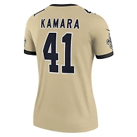 Haut Nike Alvin Kamara Gold New Orleans Saints Gameday Golds Alternate Legend Player Performance pour femme