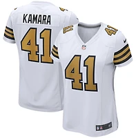 Maillot de joueur jeu alternatif des New Orleans Saints Nike Alvin Kamara blanc pour femme