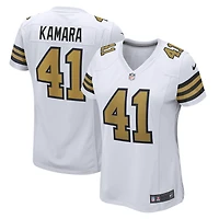 Maillot de joueur jeu alternatif des New Orleans Saints Nike Alvin Kamara blanc pour femme