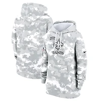 Sweat à capuche surdimensionné en polaire Nike Arctic Camo New Orleans Saints 2024 Salute To Service Club pour femme