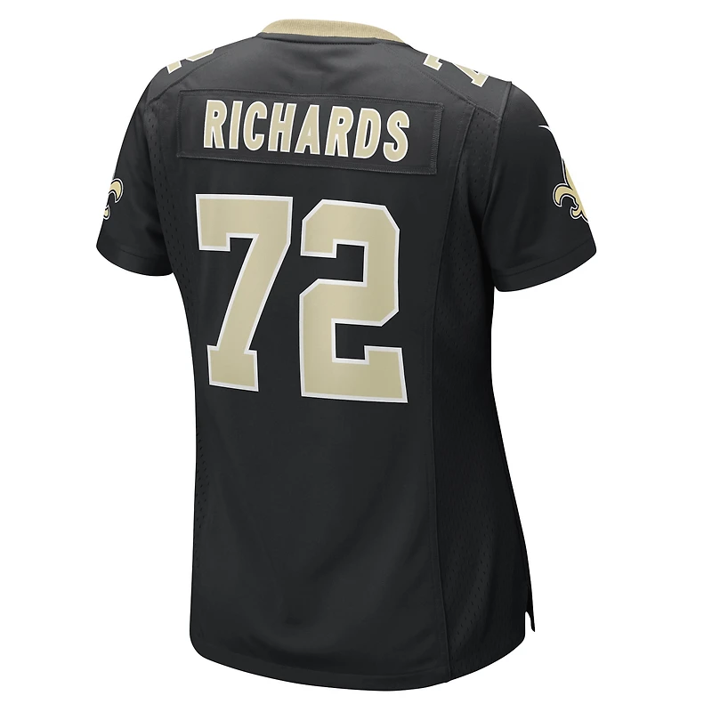 Maillot Nike Asim Richards noir pour femme des Saints de la Nouvelle-Orléans