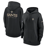 Women's Nike Black New Orleans Saints 2023 Sideline Club Fleece Pullover Hoodie