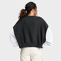 Sweat-shirt oversize à blocs de couleurs Nike noir New Orleans Saints pour femme