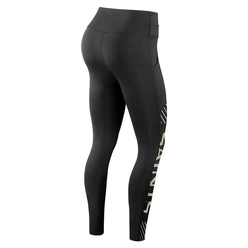 Women's Nike Black New Orleans Saints Primetime Yard Line Leggings