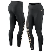 Women's Nike Black New Orleans Saints Primetime Yard Line Leggings