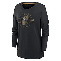 T-shirt à manches longues pour femme Nike New Orleans Saints Rewind Playback - Noir