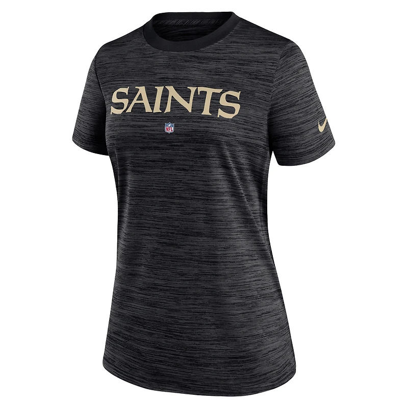 Women's Nike  Black New Orleans Saints Sideline Performance T-Shirt