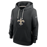 Women's Nike Black New Orleans Saints Sideline Standard Issue Initial Home Dri-FIT Hoodie