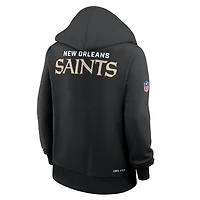 Sweat à capuche Nike noir pour femme New Orleans Saints Sideline Standard Issue Initial Home Dri-FIT