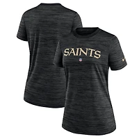 T-shirt Nike New Orleans Saints Sideline Velocity Performance pour femme - Noir