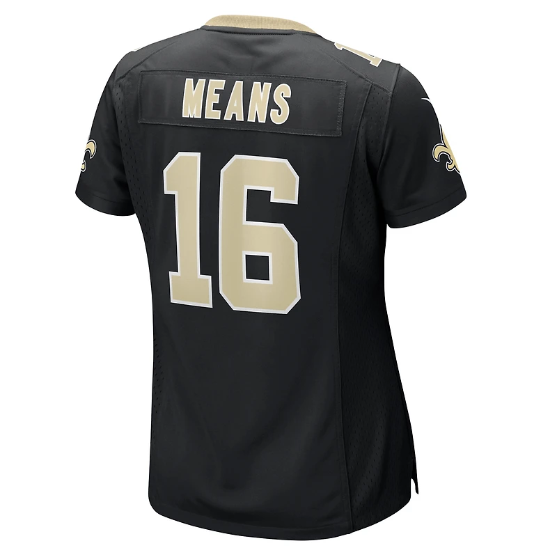 Maillot de match Nike Bub Means Black New Orleans Saints pour femme
