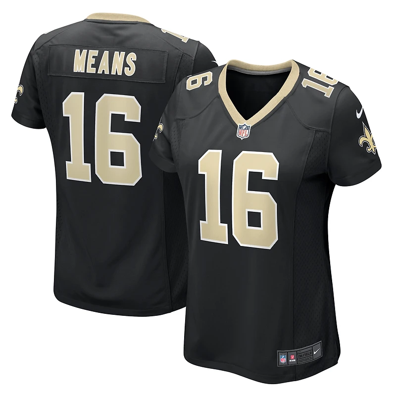 Maillot de match Nike Bub Means Black New Orleans Saints pour femme