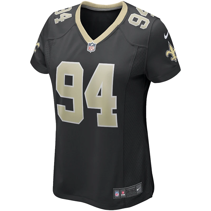 Maillot de match Nike Cameron Jordan pour femmes, noir, New Orleans Saints
