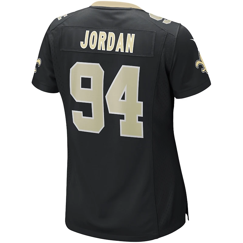 Maillot de match Nike Cameron Jordan pour femmes, noir, New Orleans Saints