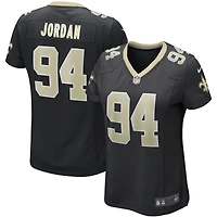 Maillot de match Nike Cameron Jordan pour femmes, noir, New Orleans Saints