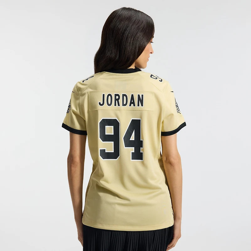 Maillot de joueur alternatif Nike Cameron Jordan Gold des New Orleans Saints Gameday Golds pour femme
