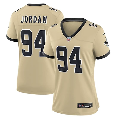 Maillot de joueur alternatif Nike Cameron Jordan Gold des New Orleans Saints Gameday Golds pour femme