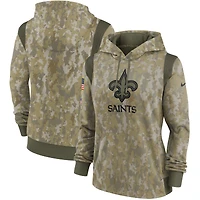 Women's Nike Camo New Orleans Saints 2021 Salute To Service - Therma Performance Pullover Hoodie