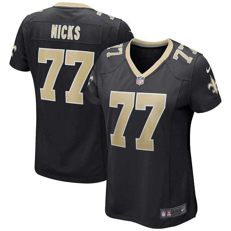 Maillot de joueur retraité Nike Carl Nicks pour femme, noir, New Orleans Saints Game