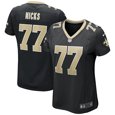 Maillot de joueur retraité Nike Carl Nicks pour femme, noir, New Orleans Saints Game