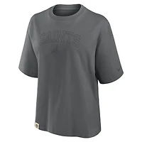 Women's Nike Charcoal New Orleans Saints Glory Arch Boxy T-Shirt