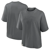 Women's Nike Charcoal New Orleans Saints Glory Arch Boxy T-Shirt